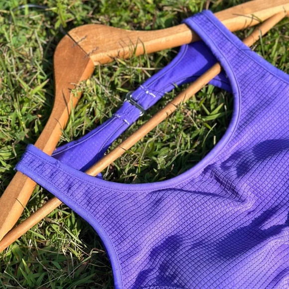 Vintage Purple  One-piece Swimsuit - Size 12L - Picture 3 of 7